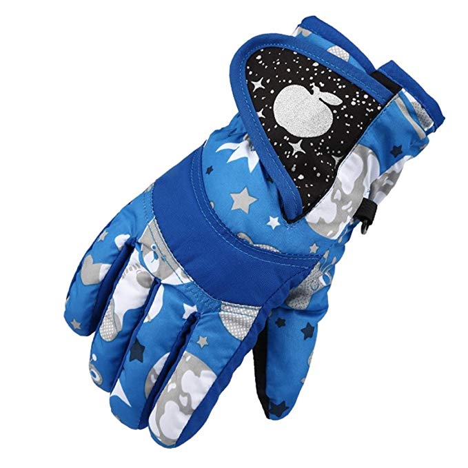 vmree Waterproof Gloves Kids, Winter Warm Windproof Ski Gloves Snow Snowboard Sports Gloves
