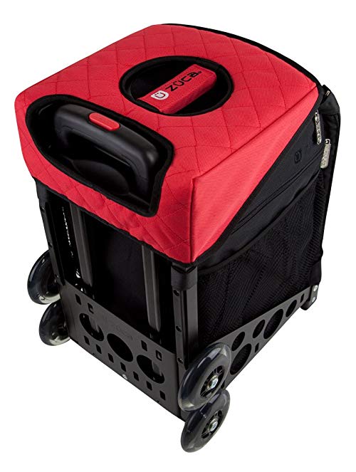 Zuca bag seat cushion- black/red