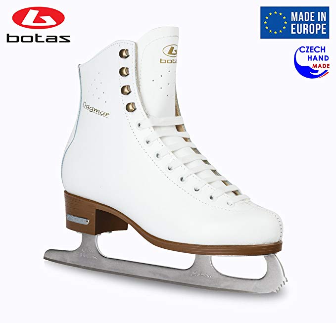 Botas - Model: Dagmar/Made in Europe (Czech Republic) / Figure Ice Skates for Women, Girls, Kids/Sabrina Blades/White Color