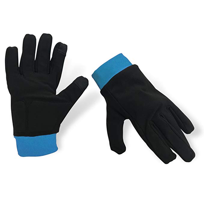 ColorFlow Skating Water-Resistant Ice Skating Gloves with Protective Padding, Touchscreen Fingertips, Fleece Lining