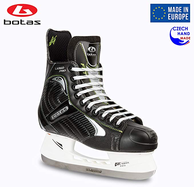 Botas - Largo 571 PRO - Men's Ice Hockey Skates | Made in Europe (Czech Republic) | Color: Black