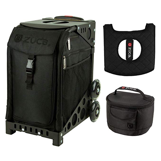 Zuca Sport Bag - Stealth with Gift Lunchbox and Seat Cover (Black Frame)