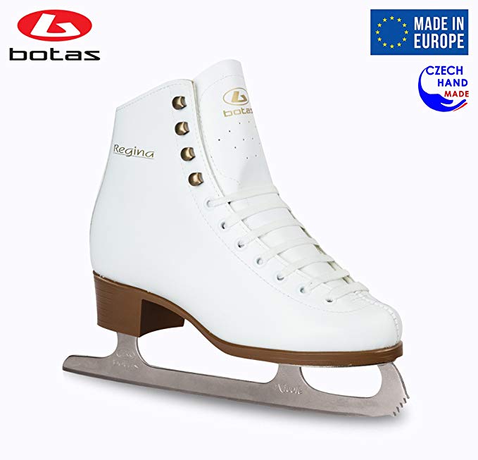 Botas - Model: Regina/Made in Europe (Czech Republic) / Figure Ice Skates for Women, Girls, Kids/Nicole Blades/White Color