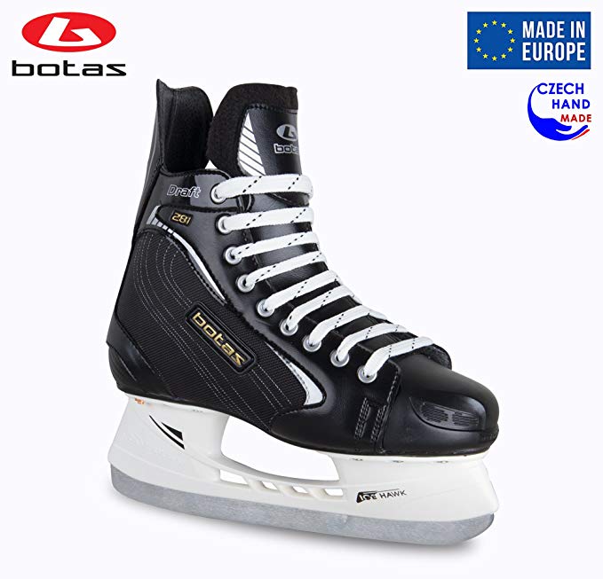 Botas - Draft 281 - Men's Ice Hockey Skates | Made in Europe (Czech Republic) | Color: Black