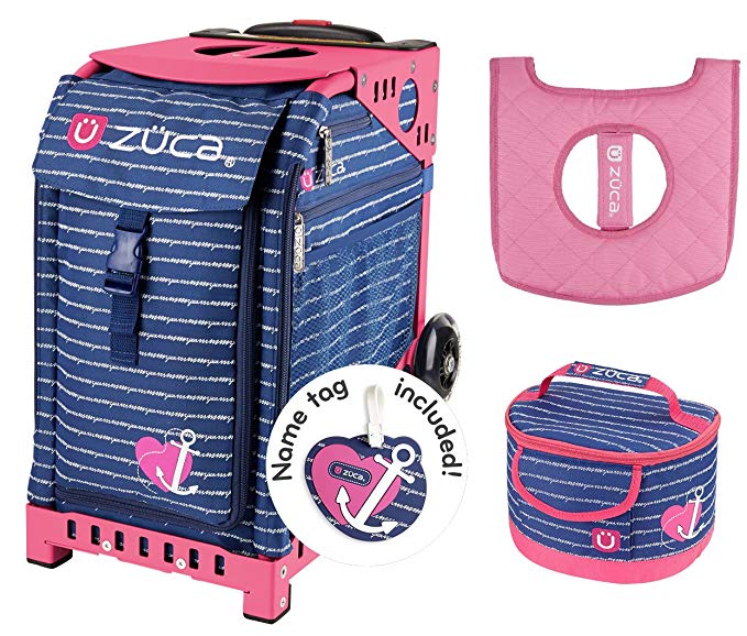 Zuca Sport Bag - Anchor My Heart with Gift Lunchbox and Seat Cover (Pink Frame)