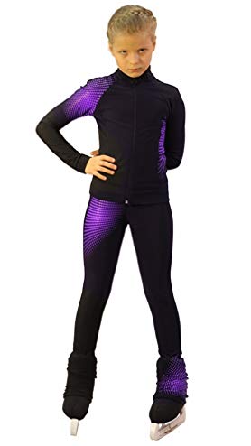 IceDress Figure Skating Outfit -Disco (Black and Violet)