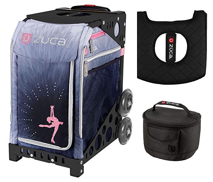 Zuca Ice Dreamz Lux Sport Insert Bag & Black Frame w. Lunchbox and Seat Cushion
