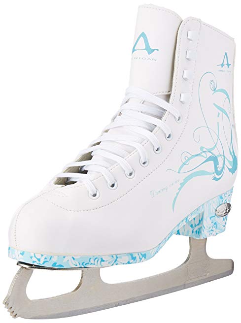 American Athletic Shoe Women's Sumilon Lined Figure Skates with Turquoise Outsole