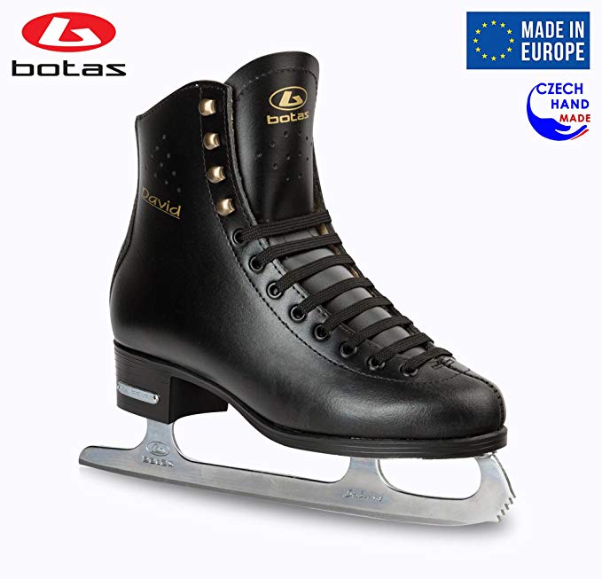 Botas - Model: David/Made in Europe (Czech Republic) / Figure Ice Skates for Men, Boys/Sabrina Blades/Black Color