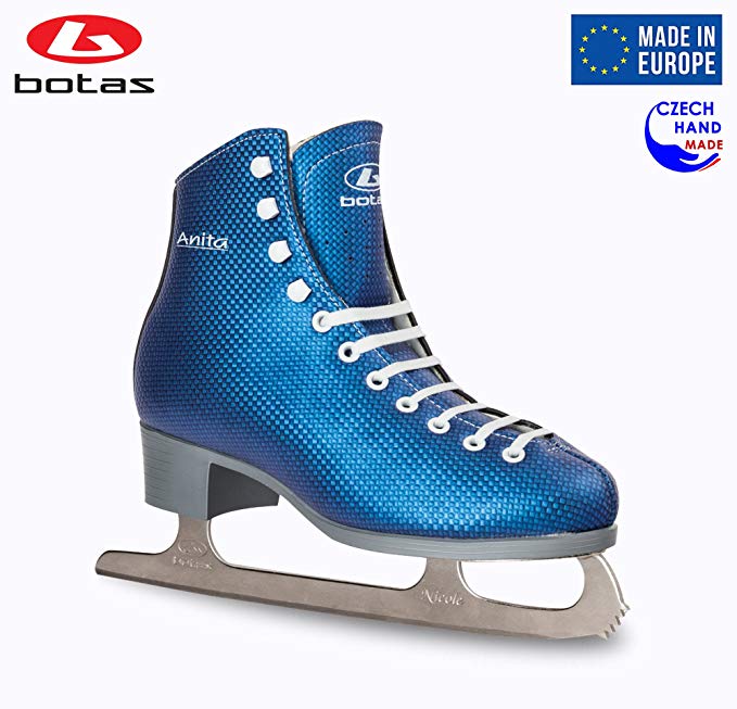 Botas - Model: Anita/Made in Europe (Czech Republic) / Figure Ice Skates for Women, Girls/Nicole Blades/Blue Color