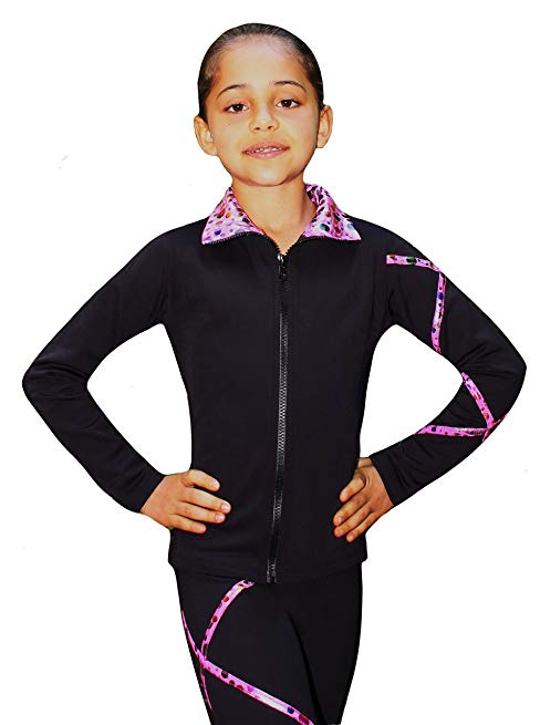 Ice Fire Figure Skating Criss Cross Jacket - Party Pink